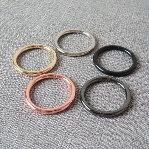 100 Pcs 32mm Metal O Ring Wheel Loop Hardware Belt Clasp Buckle For Bag Dog Pet Harness Knapsack DIY Sewing Garment Accessories