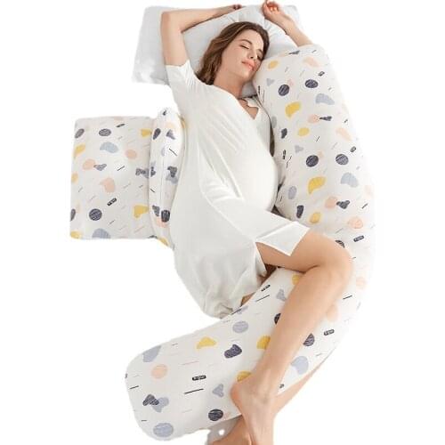 Multifunction Pregnant Women Pillow U-shape Maternity Belts Side Sleeping Throw Pillows Soft and Comfortable