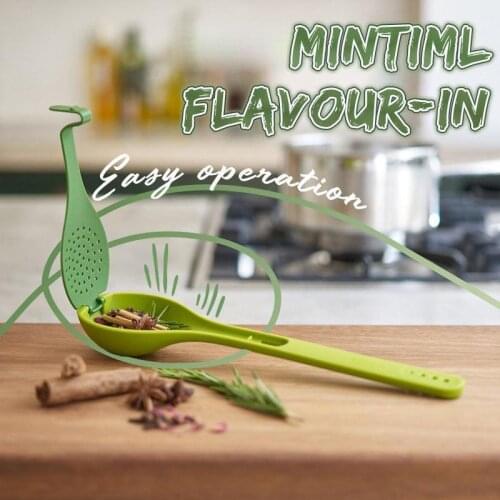Multifunction Colander Strainer Kitchen Cooking Seasoning Filter Spoon Creative Tableware Soup Spoon With Lid Filter