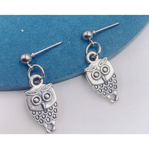 Fashion Owl Pendant Cartilage Drop Dangle Earrings Punk Jewelry For Cool Women Girl Friendship Gifts
