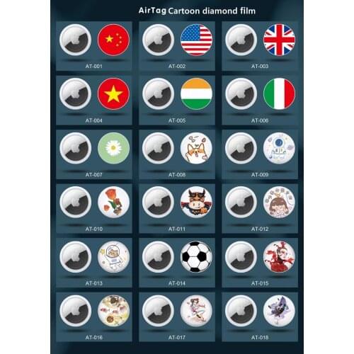 Cartoon diamond filmHd Matte Protector Film Voor Airtag Beschermende Film Voor Apple Airtag Tracker Anti-Kras film Niet Glas