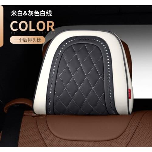 Napa leather Car Seat Rest Cushion Headrest Car Neck Pillows For Mercedes Benz Maybach S-Class headrest car accessories