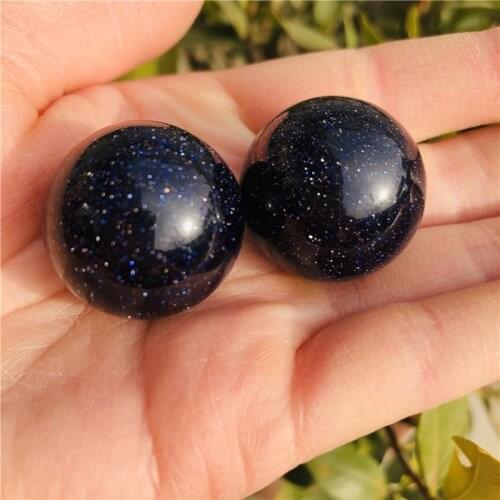 Natural Blue Sandstone Quartz Crystal Sphere Ball Healing Decor Natural Quartz Crystals