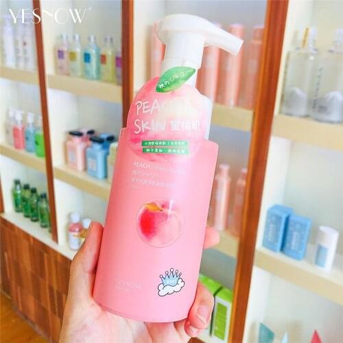 Peach Soothing Cleansing Makeup Remover Bubble 250ml Spongy Foam Gentle Clean Oil Moisturizing Skin Care Korean Cosmetics 2-in-1