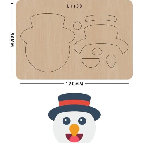Christmas Knife mold wood die cut Scrapbook DIY crafts snowman Making Decor Supplies Dies Template Suitable for big shot machine