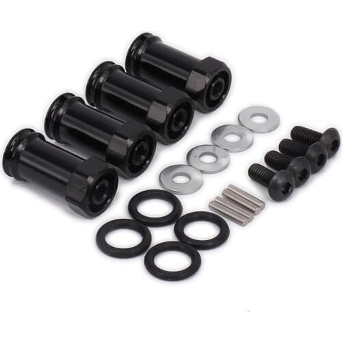 Aluminum Wheel Hex Hub M12 12mm, M25 25mm Extension Adapter x 4 Longer Combiner Coupler 1/10 RC Hobby Model Car RC Parts SCX10