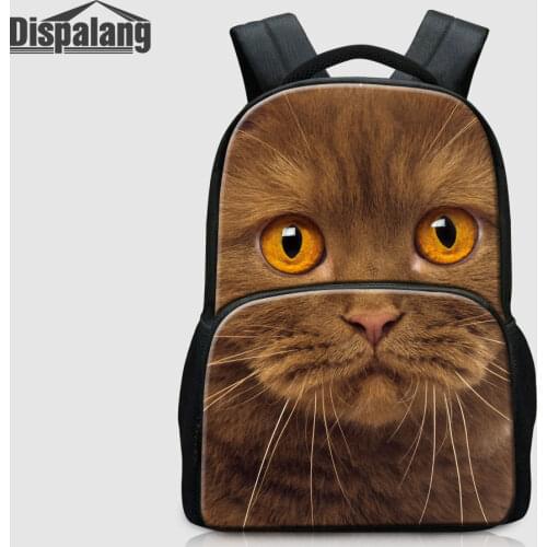 Dispalang Animal Cat Printed School Backpack For Primary Student Dog Children Schoolbags Mochila Escolar Girls Bagpack Back Pack