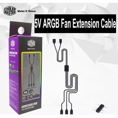 Cooler Master ARGB 1to5 connection cable 1to3 RGB combined line 5V3Pin adapter cable Connector fan adapter cable