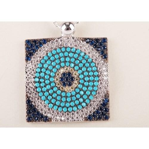 UM US JEWELRY Rhodium Plated Lucky Charm 925 Sterling Silver Pendant