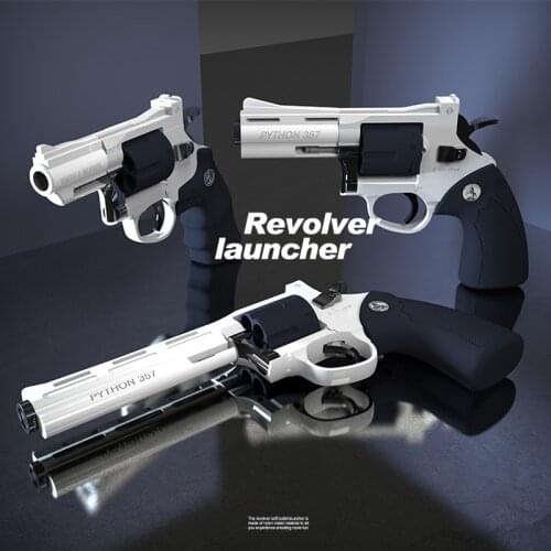 ZP5 Revolver Pistol Launcher Safe Soft Bullet Toy Gun Weapon Model Airsoft Outdoor Sports Fun CS Shooting Pistola for Kids Gift