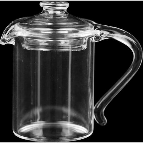 1 Pc Dollhouse Transparent Miniature Tea Cup Teapot Cup Kettle Glass Cup Model Doll House Decor Toy