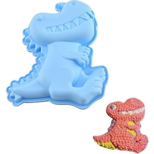 1pcs Dinosaur Silicone Mold For Baking Tray 3D Cake Molds Muffin Chocolate Mould Cupcake Pudding Jelly Bakeware Cooking Tools