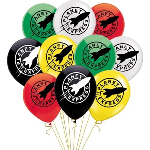 10pcs Planet Express Outer Space Party Astronaut Balloons Rocket Latex Balloons Galaxy Theme Party Boy Kids Birthday Party Decor