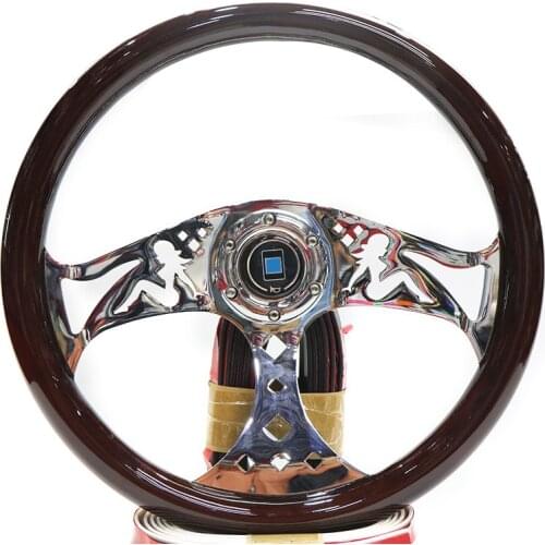 15inch 380mm car steering wheel Mahogany retro classic design with car base quick release universial for bmw e46 e60