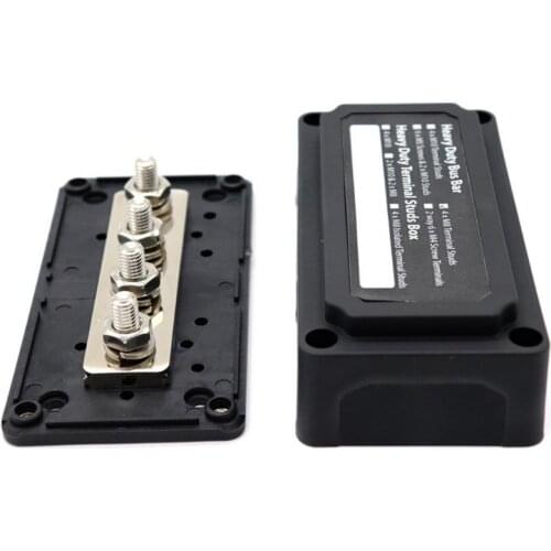 2021 New Heavy Duty 4 Way Bus Bar/Power Distribution Box With Screw On Cover - 300A