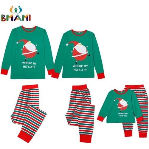 2021 Winter Family Christmas Matching Pajamas Set Adult Kid Pyjama Nightwear Baby Romper Merry Christmas Family Matching Outfits