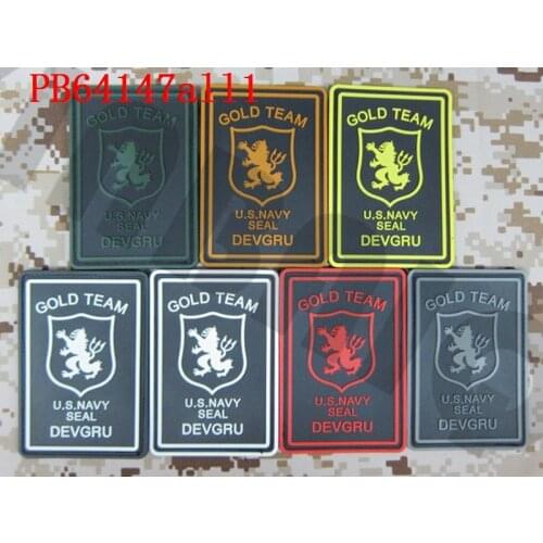 3D PVC patch DEVGRU U.S.NAVY SEAL GOLD TEAM Military Tactical Morale Rubber patch
