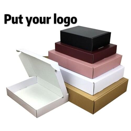 50pcs paper box White Black Kraft box for packaging Brown handmade gift soap paper boxes candy gift box