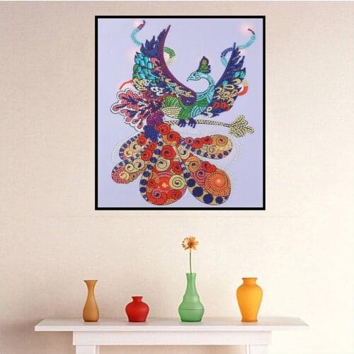 Special Shaped Diamond Diamond Peacock Animal 5D DIY Diamond Embroidery Rhinestone Mosaic Painting Home Wall Decoration
