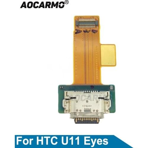 Aocarmo For HTC U11 eyes USB Charging Port Charger Dock Connector Flex Cable Replacement Parts