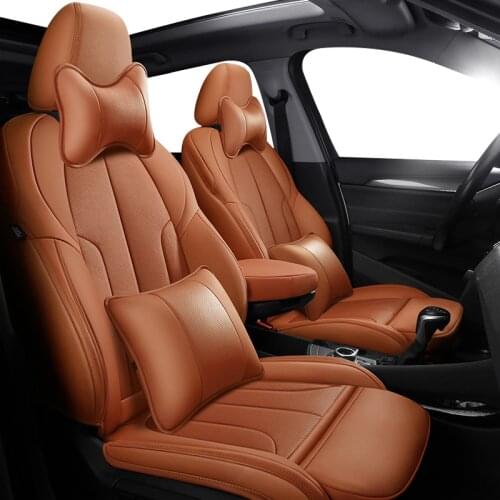 ZHOUSHENGLEE Make Custom Leather car seat covers For BMW 1/2 Series E81 E82 E87 E88 F20 F21 F52 F40 F22 F23 F44 F45 F46 car seat
