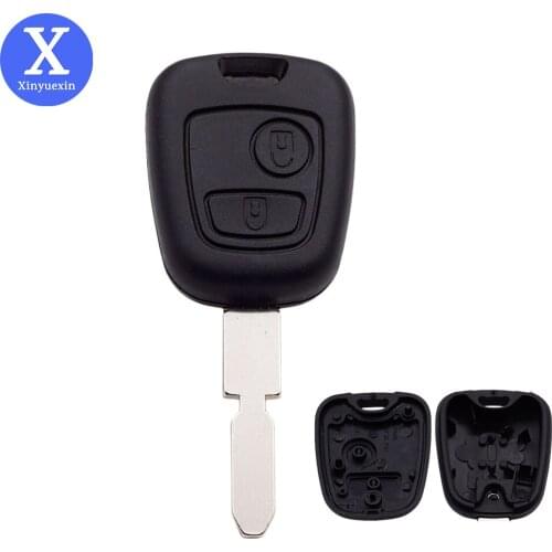 Xinyuexin for Peugeot 106 206 306 406 Key Shell for Citroen C2 C3 2Buttons NE78 Blade Replacement Remote Control Car Cover Case