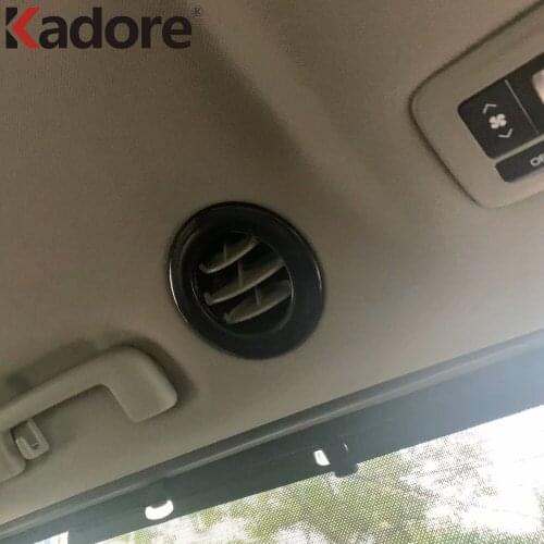 For Toyota Sienna 2019 2020 Carbon Fiber Car Rear Roof Air Vent Outlet Cover Trim Decoration Frame Sticker Interior Accessories