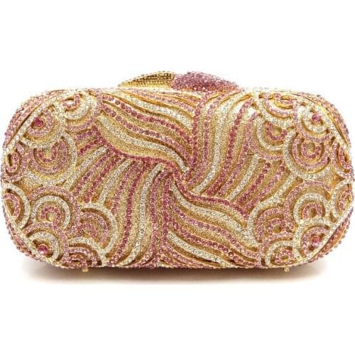 Elegant women evening party handbag diamonds luxury wallet crystal clutches ladies purses bridal wedding party purses bag