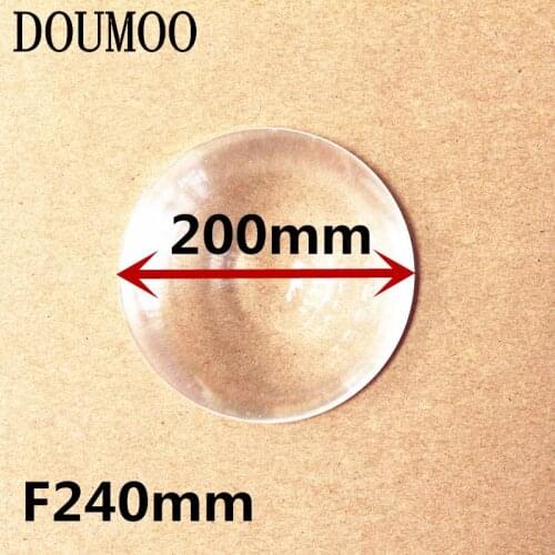 1pcs Fresnel lens Diameter 200 mm Focal length 240 mm Round Fresnel Lens thickness 2 mm circle lens for DIY Free shipping