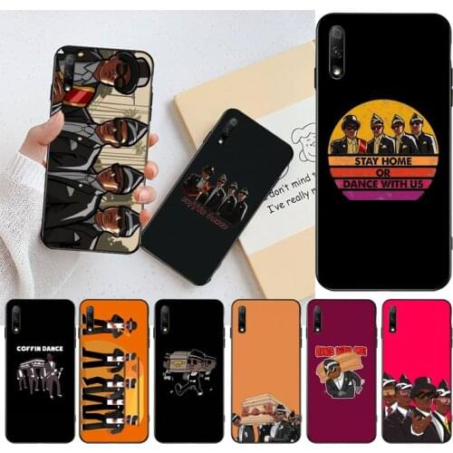 HPCHCJHM Coffin Dancing Pallbearers Meme Printing Phone Case cover Shell for Huawei Honor 30 20 10 9 8 8x 8c v30 Lite view pro