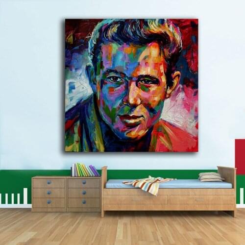 Pop art James Dean Oil Painting Wall Art Paiting Canvas Paints Home Decor Abstract Print Painting Modern Wall Decor No Frame