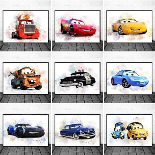 Disney Pixar Cars Canvas Painting Cartoon Posters and Prints Cuadros Wall Art Picture for Living Room kids Room Decor