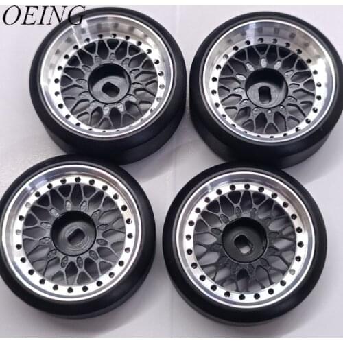 Rc Wheels Hub for RC Mosquito Car HGD1 MINI-Q MINI-D MINI-ZDRZ Wltoys Parts BBS Metal Metal Wheel Drift Tire Black Drift Wheels