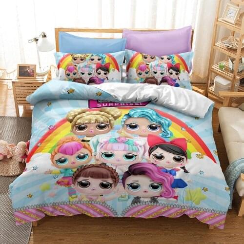 Surprise Doll Girls 3D Print Comforter Bedding Sets Queen Twin Single Size Duvet Cover Set Pillowcase Home Textile Luxury Gift