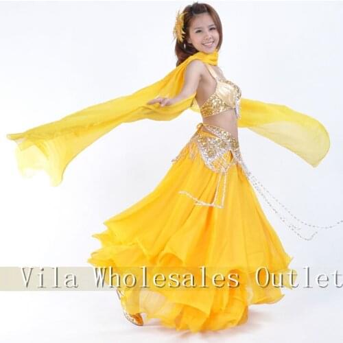 Belly Dance Costume 34c/75c 2pcs Bra&Belt Sexy Dancing women dance clothes Set bellydance wear 848
