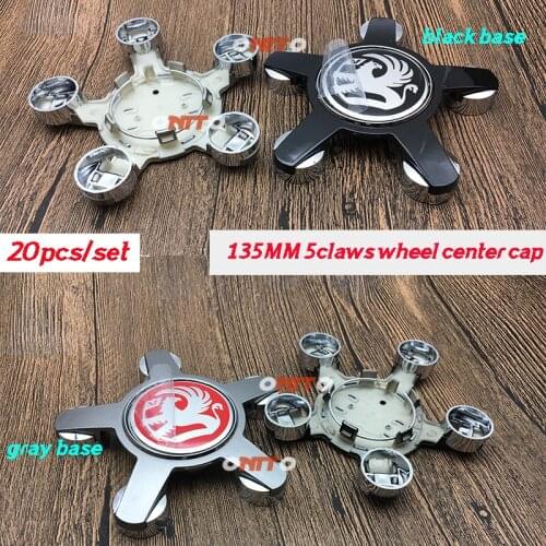 HOT 20x 135mm 5claws Wheel Center Cap Covers Wheel Hub Cap Car Styling VAUXHALL logo Sticker for For Corsa Astra Insignia Zafira