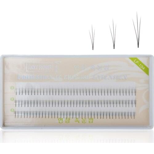 Lucky Flower 3 Roots hot sale False Eyelashes Individual Lashes Natural Soft Long Mink Handmade Fake Eyelashes Extension