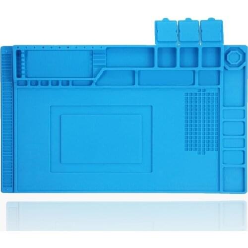 Largest Magnetic Electronics Repair Mat Silicone Soldering Station Heat Gun Pad 932F Heat Resistant Maintenance Desk Mat