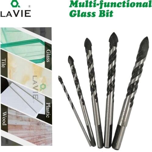 3PCS Multifunctional Glass Bit Twist Spade Drill Triangle Bits For Ceramic Tile Concrete Glass Marble 3mm to 12mm