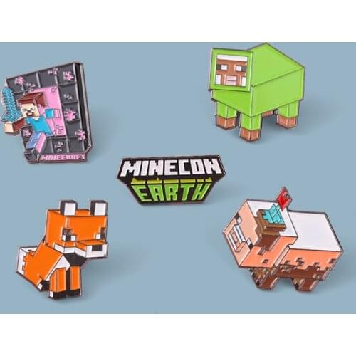 Japanese And Korean Cartoon Cute Villain House Letter Alloy Enamel Brooch Pin Fashion Creative Geometric Badge Bag Accessories