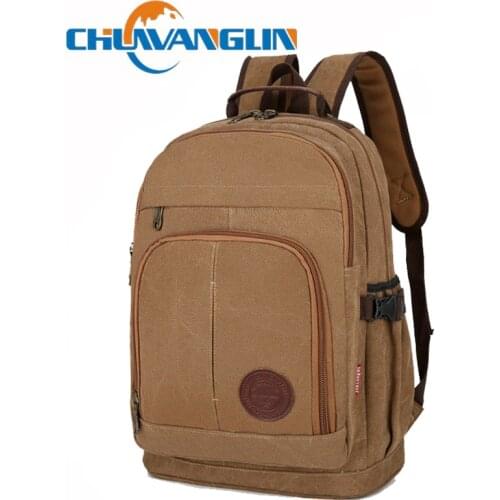 Chuwanglin Mens Canvas Backpack Rucksacks Laptop Travel Shoulder Mochila Notebook School bags Vintage College Bags 2251409