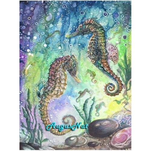 Sea horse diamond painting full square hippocampus wall art diamond dotz kits diamond embroidery decor gempasted crafts gifts