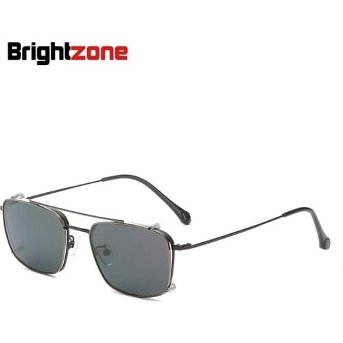 New Metal Clip-on Set Polarized Sunglasses Women Men Myopia Prescription Glasses Classic Design Silver Gold Frame UV400 Oculos