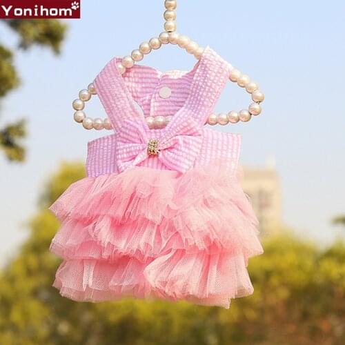 Stripe Bow Skirt Pet Clothes Cat and Dog Clothes Teddy Bichon Pet Dress Cat Skirt Girl Dog Clothes Puppy Dress Girl Puppy Clothe