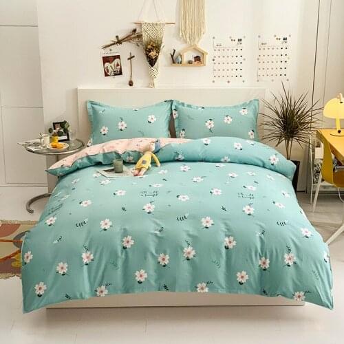 Luxury Nordic Style Pure Cotton Bedding Sets Duvet Cover Bed Sheet Pillowcases Home Textiles 3-4pcs Pink Heart Leaves Pattern