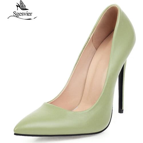 Sgesvier plus size 33-50 fashion women pumps sexy extreme high heels pointed toe party shoes summer shallow single shoes