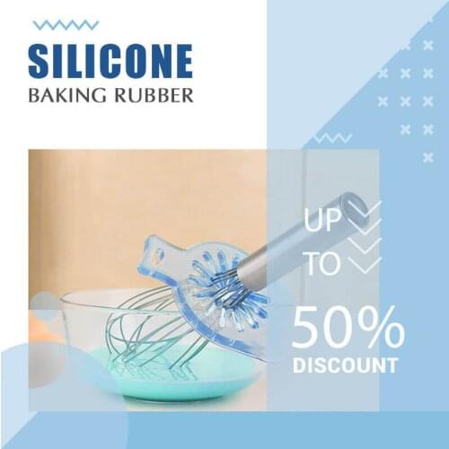 Silicone Baking Rubber Wipe Any Cream Easily Stainless Steel Whisk Stirrer Egg White Separator Kitchen Accessories