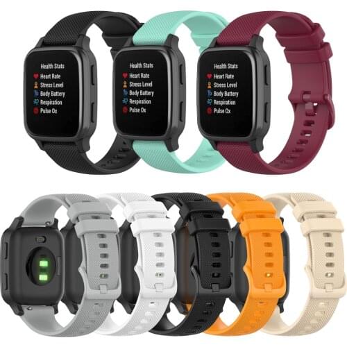 20MM Silicone Strap For Garmin Venu SQ/SQ Music Smart Watch Band Sports Bracelet Accessory For Vivoactive 3/Forerunner 245 645 M