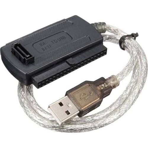 USB 2.0 Male to IDE SATA 2.5 "3.5" Converter Adapter Cable Hard Drive HDD Black #8