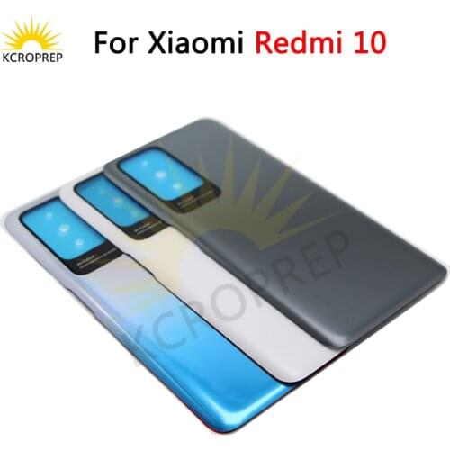Back Glass Cover For Xiaomi Resmi 10 Battery Cover Rear Door Housing Case Panel Replacement For Redmi 10 Battery Cover